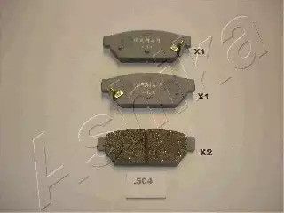 Комплект гальмівних колодок, дискове гальмо PROTON JUMBUCK, MITSUBISHI MIRAGE, ASHIKA (5105504)