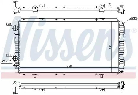 Peugeot Boxer, Fiat Ducato, Nissens (61390) радіатор охолодження двигуна