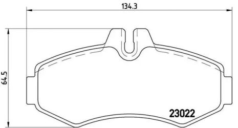 Набір гальмівних колодок, Mercedes-Benz V-клас, Brembo (P50031) Диск.