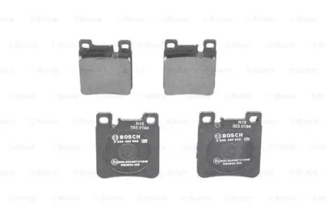 Set гальмівних майданчиків, Chrysler Crossfire, Mercedes-Benz E-Class, Bosch (0986460965)