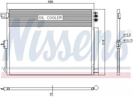 Радіатор, кондиціонер конденсатора Jeep Grand Cherokee, Nissens (940411)