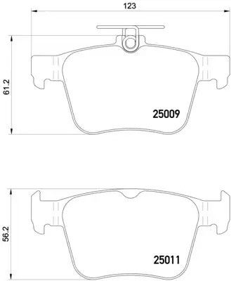 Набір гальмівних майданчиків, Skoda Kodiaq, Seat Tarraco, Brembo (P85124)