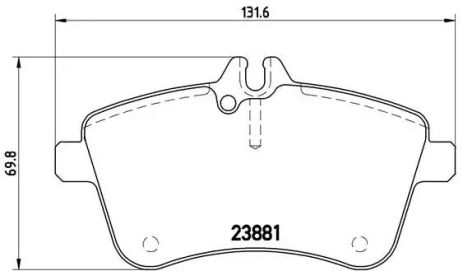 Набір гальмівних прокладок, Mercedes-Benz B-клас, Brembo (P50057) Диск.