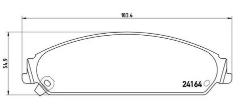 Набір гальмівних колодок, дисковий гальмо Chrysler 300c, Lancia Thema, Brembo (P11017)