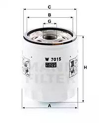 Фільтр масляний JAGUAR (CHERY), MORGAN ROADSTER, MANN-FILTER (W7015)