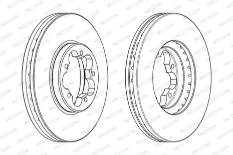 Диск гальмівний FORD TRANSIT, FERODO (DDF2469)