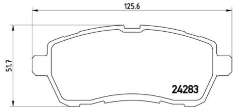 Набір гальмівних майданчиків, диск Brake Ford Australia, Brembo (P24072)