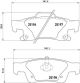 Гальмівні колодки, Dodge Durango, Jeep Grand Cherokee, Brembo (P37016)