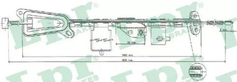 Трос ручного гальма NISSAN ALMERA, LPR (C0481B)