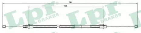 Трос ручного тормоза PEUGEOT 607, LPR (C0649B)