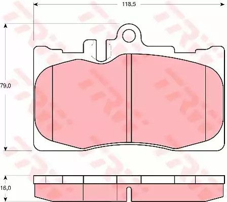 Комплект тормозных колодок, дисковый тормоз TOYOTA CELSIOR, LEXUS LS, TRW (GDB3322)