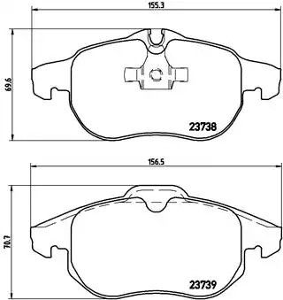 Набір гальмівних майданчиків, HSV VXR, Cadillac BLS, Brembo (P59043)