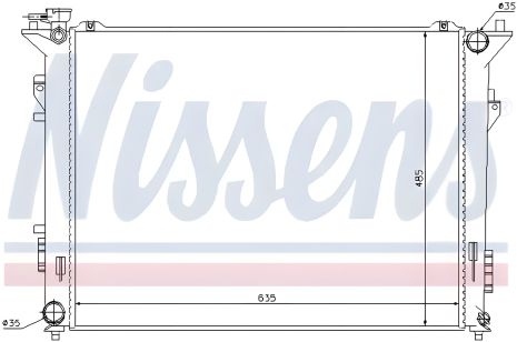 Радатор двигателя для HYUNDAI SONATA, NISSENS (66998)