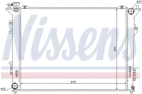 Радатор двигателя для HYUNDAI SONATA, NISSENS (66998)