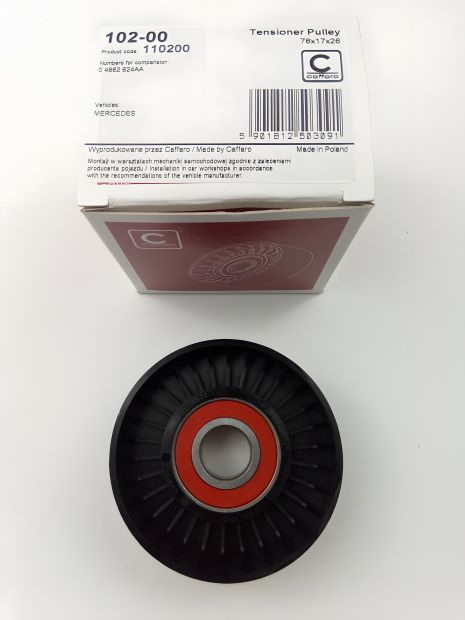 Натяжний ролик ременя генератора для MERCEDES, CAFFARO (102-00) (A2722000270) Натяжний ролик ременя генератора для MERCEDES, CAFFARO (102-00) (A2722000270)