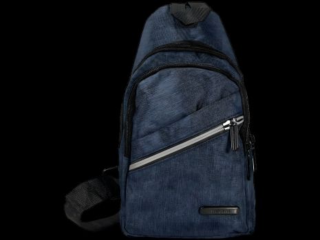 Компактная сумка-слинг на четыре отделения, с дополнительными ручками, синяя