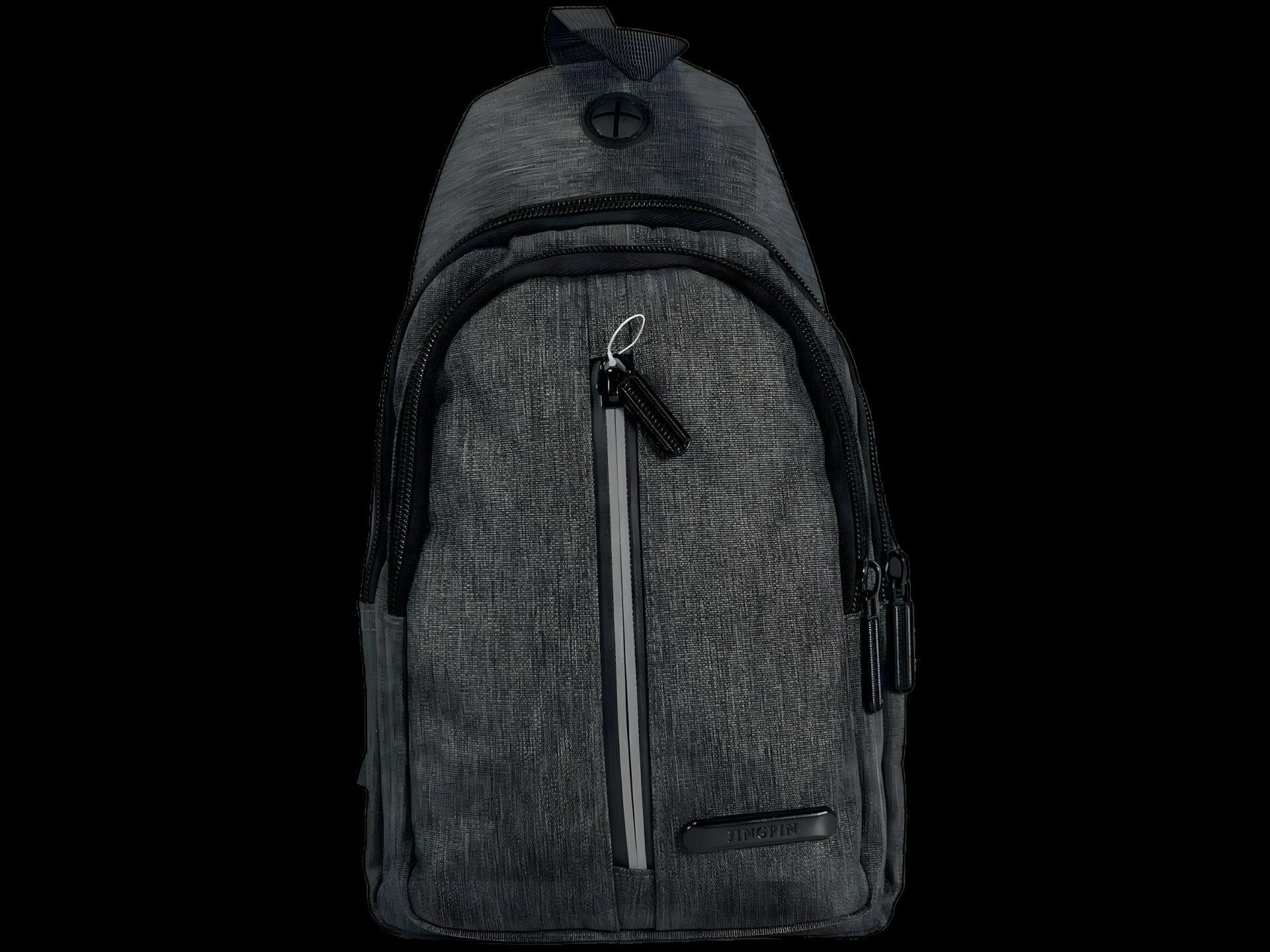 Сіра сумка-слінг на три відділення Сіра сумка-слінг на три відділення