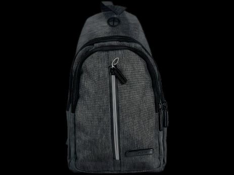 Сіра сумка-слінг на три відділення Сіра сумка-слінг на три відділення