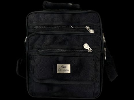 Черная сумка через плечо с 6 отделениями, 13 л