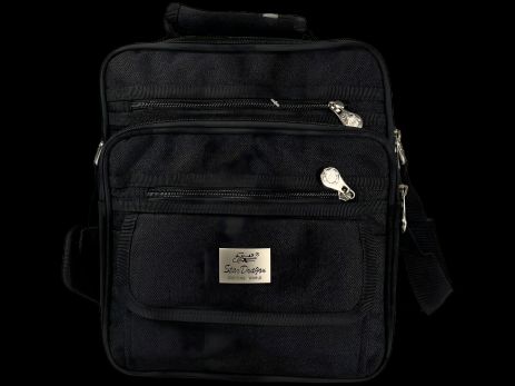 Чорна сумка через плече шість відділень, 13 л