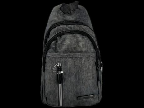 Сумка-слінг функціональна сірого кольору, чоловіча Сумка-слінг функціональна сірого кольору, чоловіча