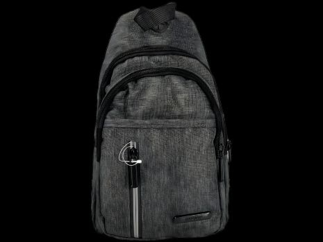 Сумка-слінг функціональна сірого кольору, чоловіча