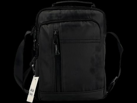 Классическая сумка через плечо с тремя отделениями, 4 л, черная