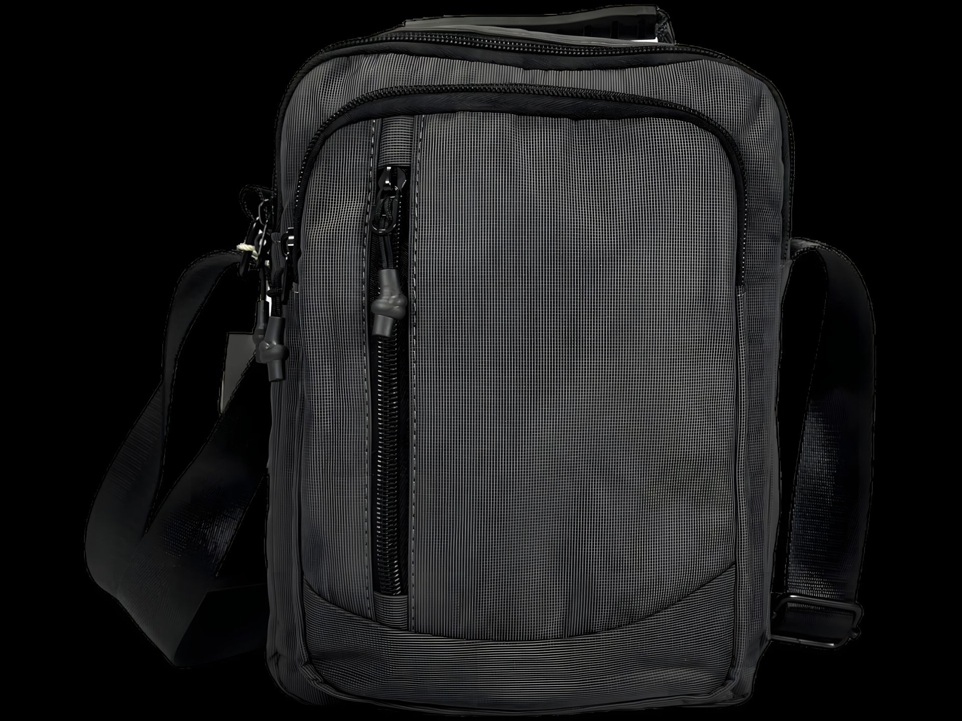 Функциональная серая сумка через плечо на 4 отделения Функциональная серая сумка через плечо на 4 отделения