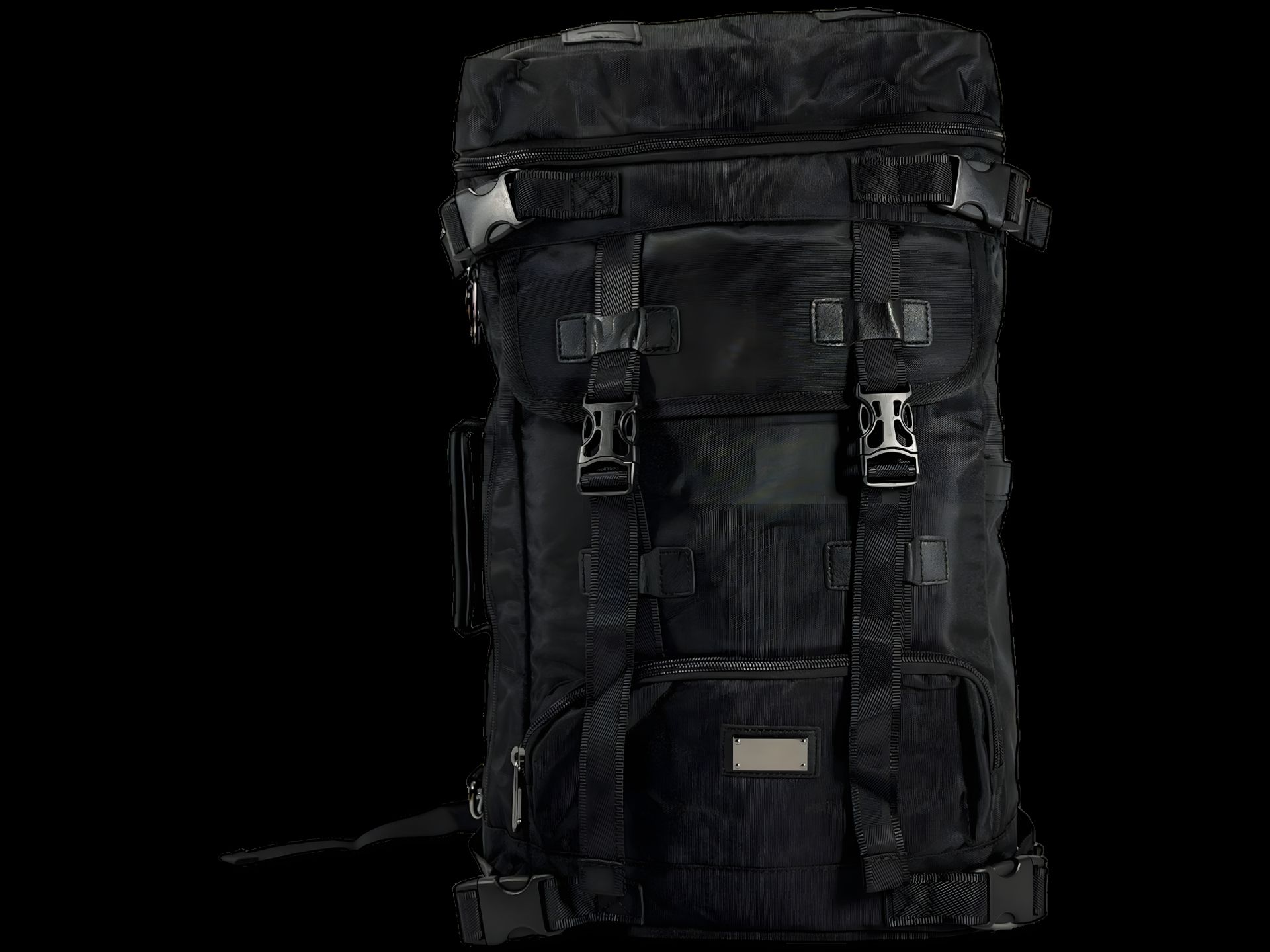 Міська сумка-рюкзак 25 л, чорного кольору, з 5 відділами та фронтальними кишенями Міська сумка-рюкзак 25 л, чорного кольору, з 5 відділами та фронтальними кишенями