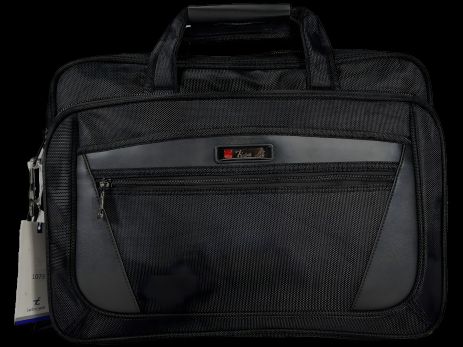 Мультифункціональна чоловіча сумка для ноутбука з шістьма відділеннями, чорна