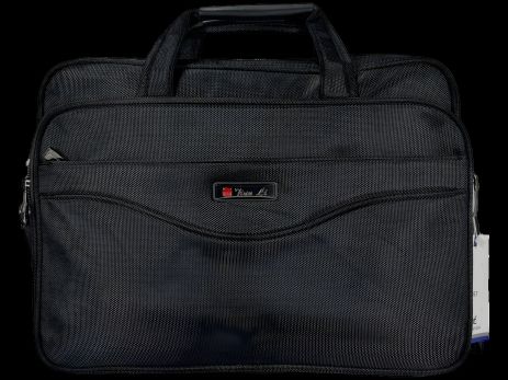 Стильная комфортная черная сумка на пять отделений для ноутбука