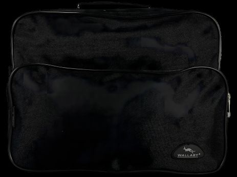 Многофункциональная черная текстильная сумка через плечо с двумя отделениями