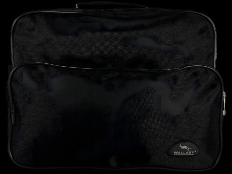 Многофункциональная, текстильная сумка через плечо на два отделения, черная