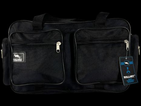 Чорна сумка через плече на три відділення, 16 л, сучасний дизайн