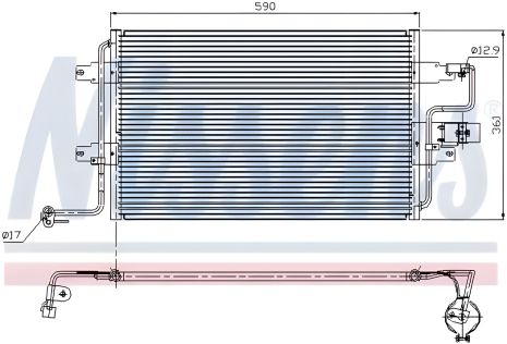 Кондиціонера конденсор, радіатор NISSENS SEAT LEON, VW GOLF (94310)