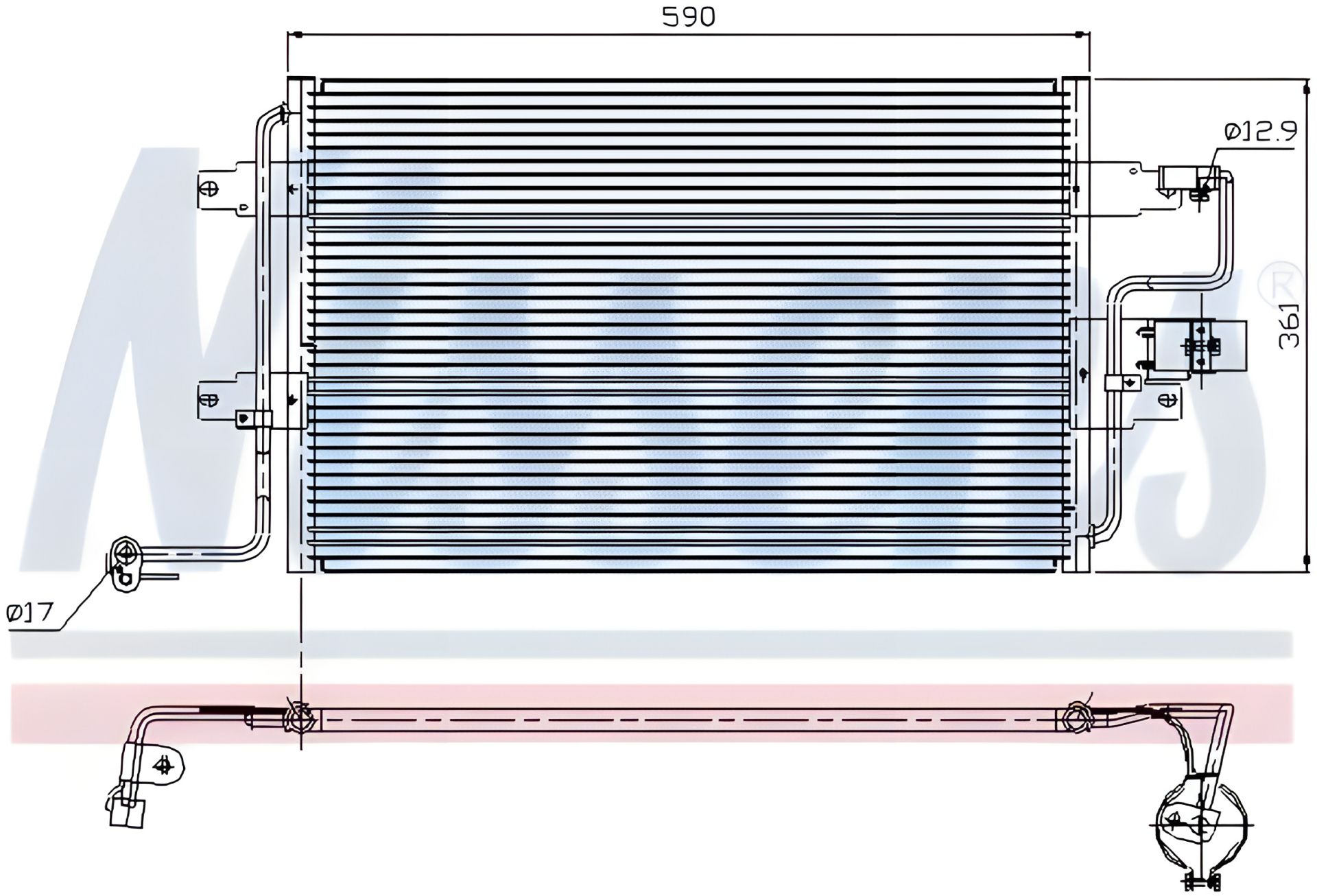 Кондиціонера конденсор, радіатор NISSENS SEAT LEON, VW GOLF (94310) Кондиціонера конденсор, радіатор NISSENS SEAT LEON, VW GOLF (94310)