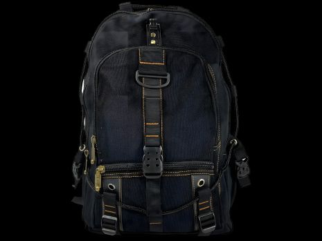 Чорний брезентовий рюкзак, 30 л, зносостійка водовідштовхуюча тканина