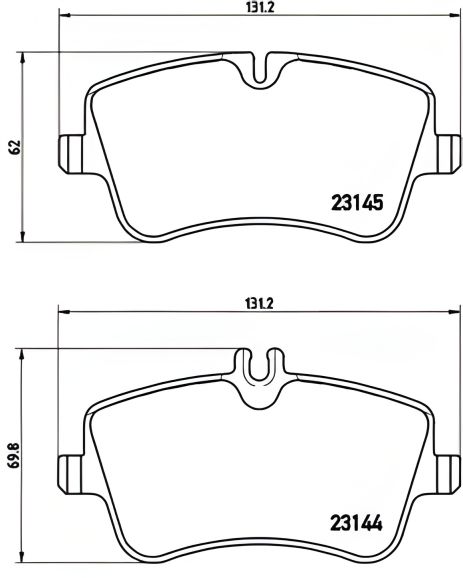 Комплект гальмівних колодок, дискове гальмо MERCEDES-BENZ CLC-CLASS, BREMBO (P50045) Комплект гальмівних колодок, дискове гальмо MERCEDES-BENZ CLC-CLASS, BREMBO (P50045)
