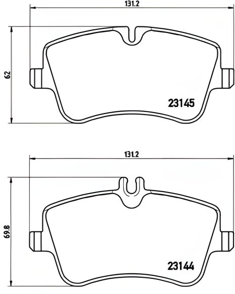 Комплект гальмівних колодок, дискове гальмо MERCEDES-BENZ CLC-CLASS, BREMBO (P50045) Комплект гальмівних колодок, дискове гальмо MERCEDES-BENZ CLC-CLASS, BREMBO (P50045)