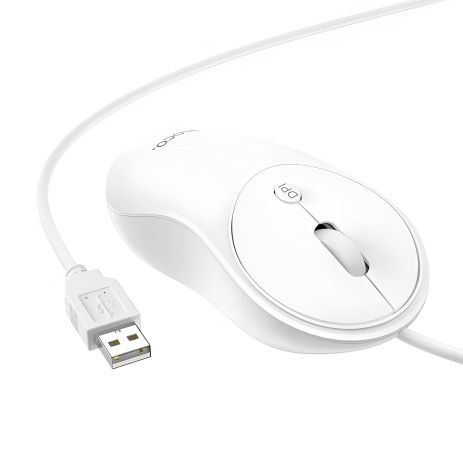 Мышь Hoco GM13 Esteem business wired mouse |1,5M, 1000/1600dpi| белая