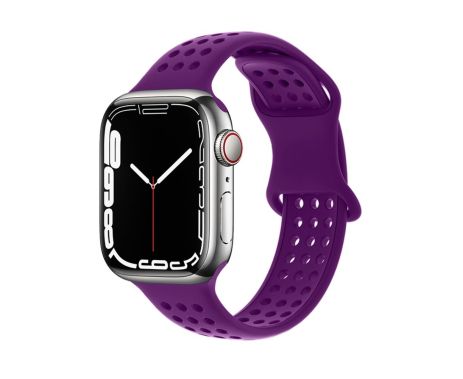 Ремешок силиконовый Hoco iWatch WA08 honeycomb 42/ 44/ 45/ 49mm dark purple