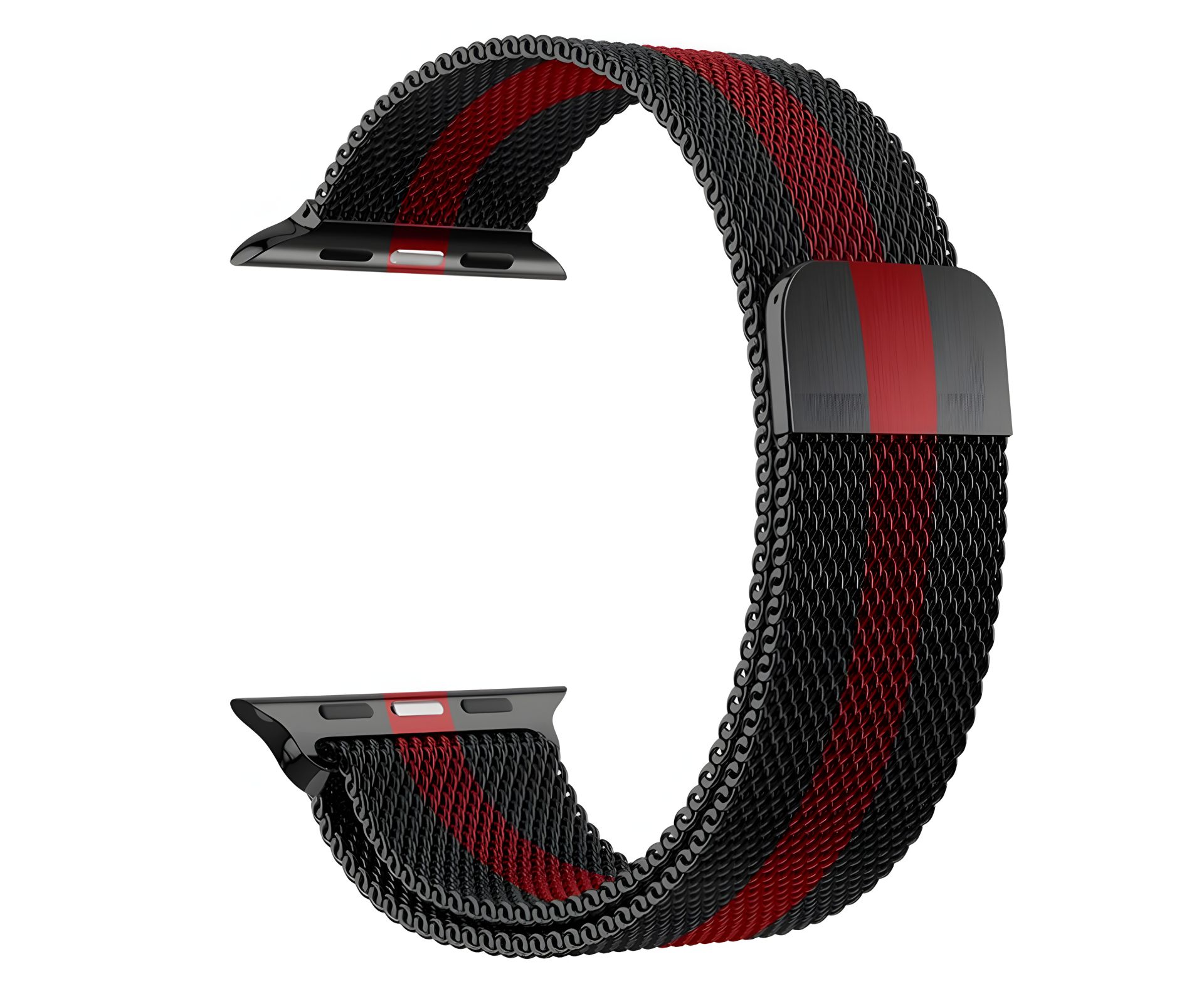 Металевий ремінець Hoco iWatch WA03 milanese steel 38, 40, 41mm black and red Металевий ремінець Hoco iWatch WA03 milanese steel 38, 40, 41mm black and red