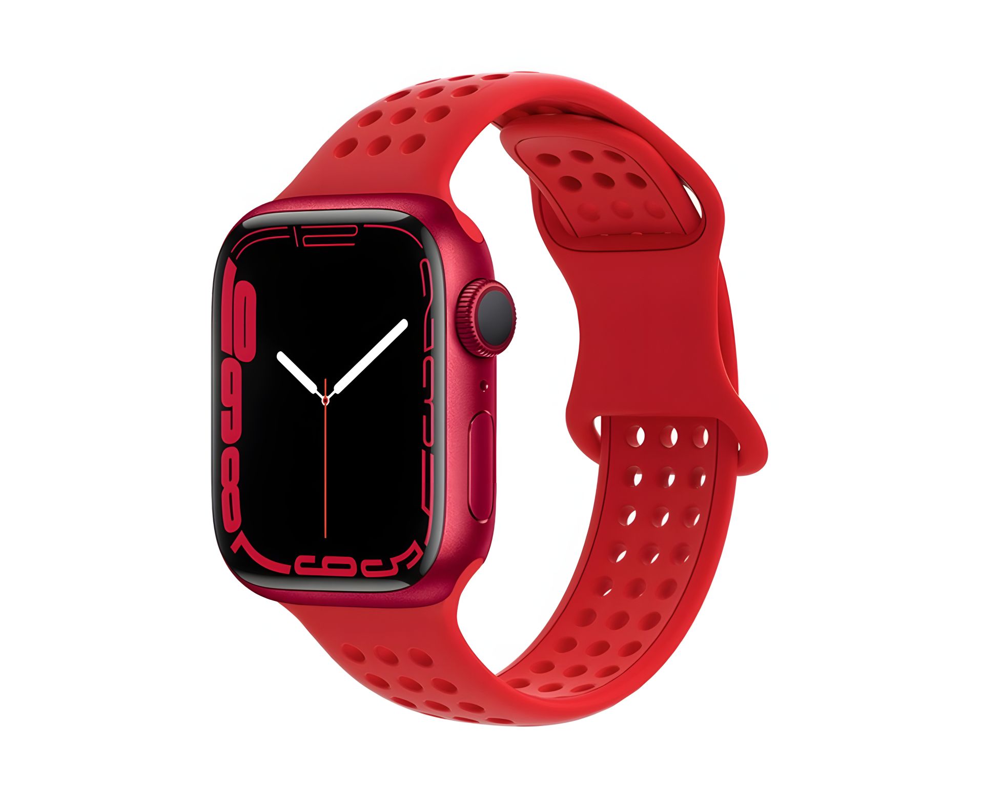 Ремінець силіконовий Hoco iWatch WA08 honeycomb 42/ 44/ 45/ 49mm big red Ремінець силіконовий Hoco iWatch WA08 honeycomb 42/ 44/ 45/ 49mm big red
