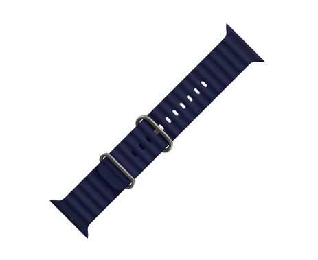 Ремінець силіконовий Hoco iWatch WA12 marine double buckle, 42, 44, 45, 49mm, blue Ремінець силіконовий Hoco iWatch WA12 marine double buckle, 42, 44, 45, 49mm, blue