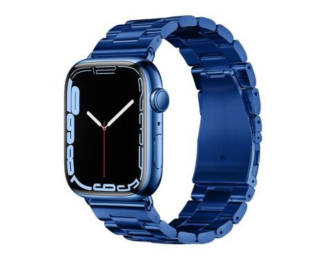 Ремінець металевий Hoco iWatch WA10 three-bead 38/40/41mm blue