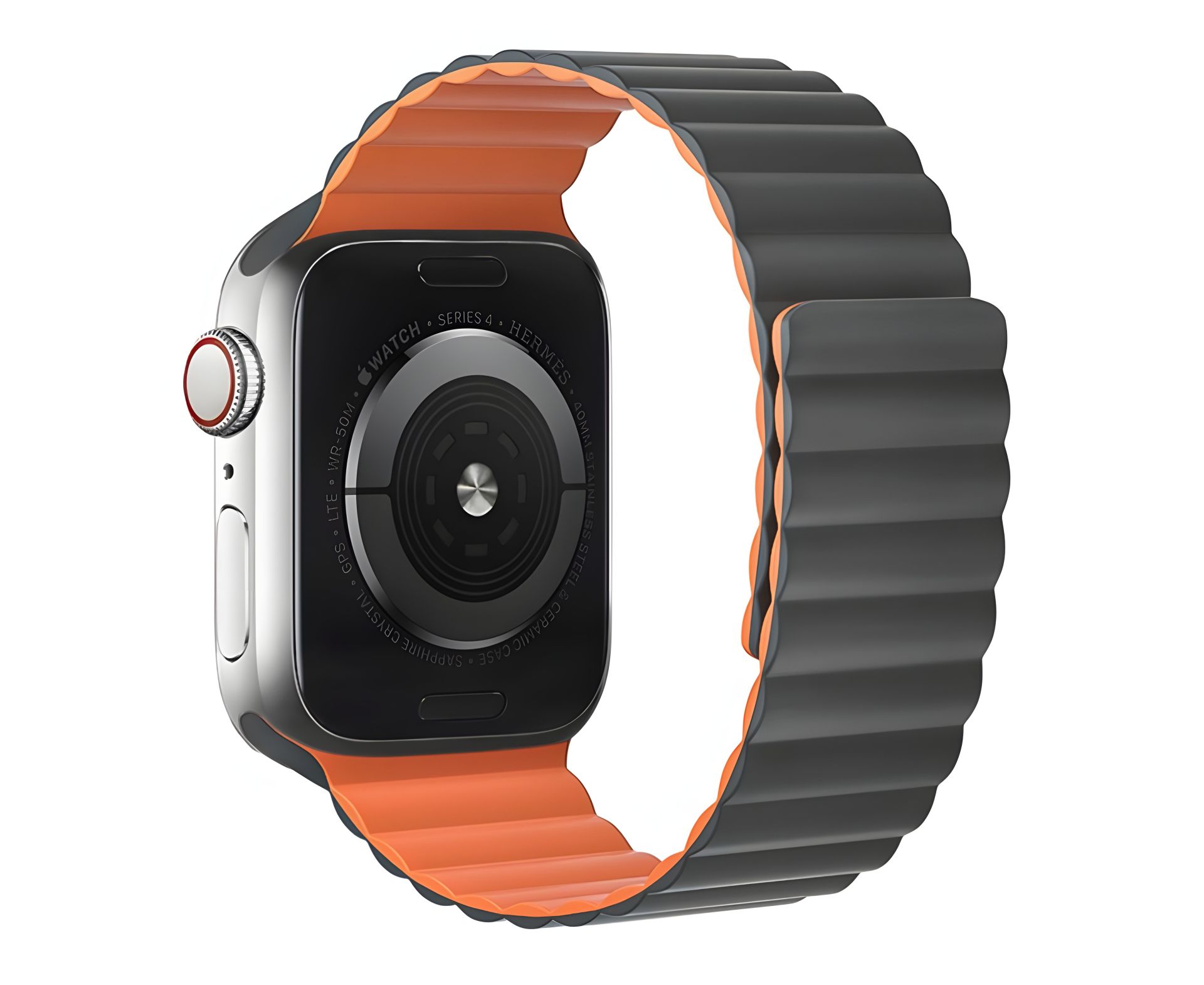 Ремінець силіконовий Hoco iWatch WA07 magnetic 42/ 44/ 45/ 49mm grey orange Ремінець силіконовий Hoco iWatch WA07 magnetic 42/ 44/ 45/ 49mm grey orange