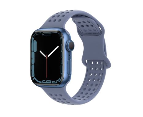 Ремешок силиконовый Hoco iWatch WA08 honeycomb 42/ 44/ 45/ 49mm lavender grey