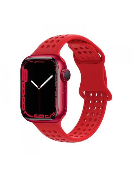 Ремешок силиконовый Hoco iWatch WA08 honeycomb 38/ 40/ 41mm big red