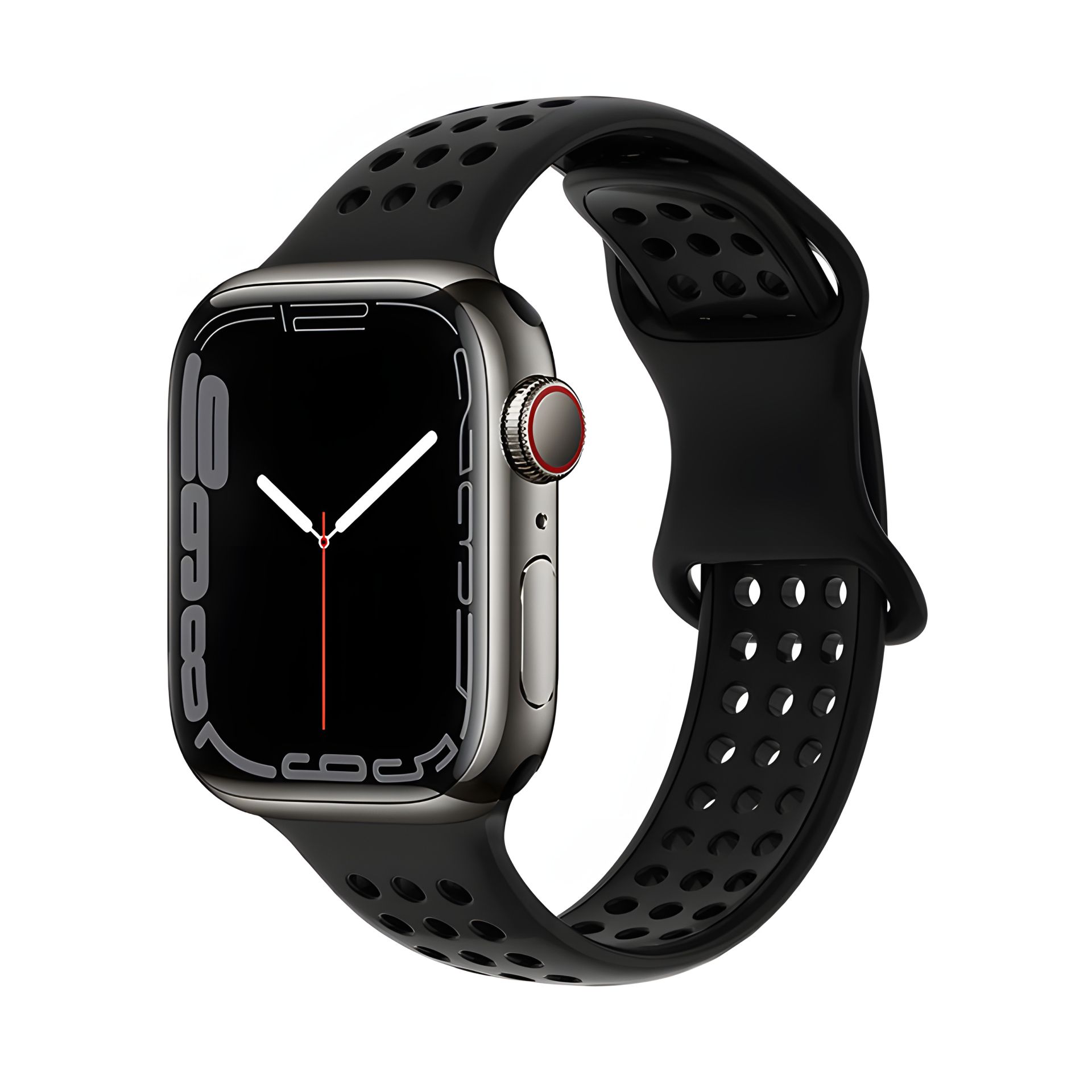 Ремешок силиконовый Hoco iWatch WA08 honeycomb 38/ 40/ 41mm black Ремешок силиконовый Hoco iWatch WA08 honeycomb 38/ 40/ 41mm black