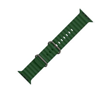 Силіконовий ремінець Hoco iWatch WA12 marine double buckle 38, 40, 41mm alfalfa Силіконовий ремінець Hoco iWatch WA12 marine double buckle 38, 40, 41mm alfalfa